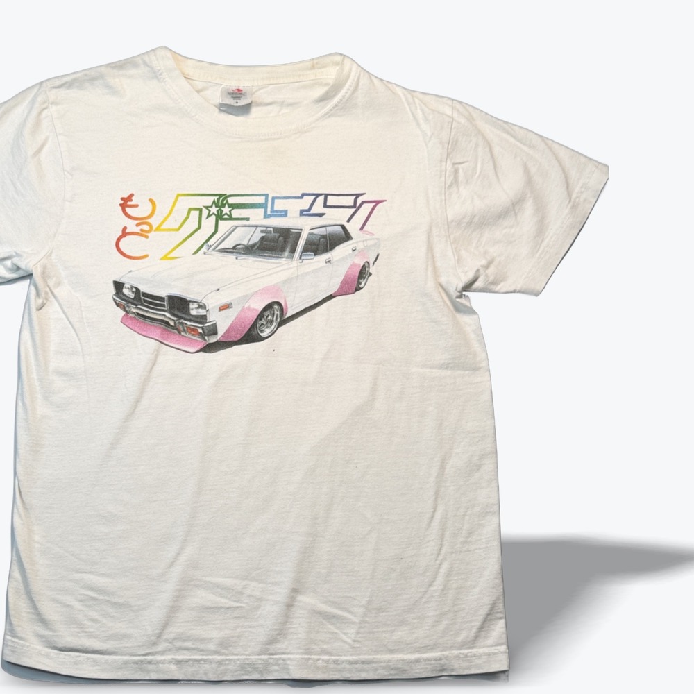 Stedman JDM Japanese Car Graphic T-Shirt Mens Small White Cotton ST2100